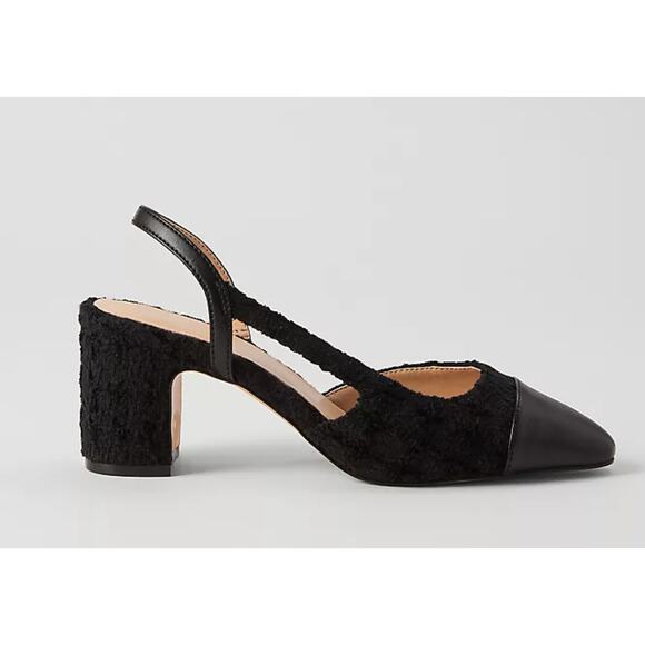 Ann Taylor Shoes - NWOB Ann Taylor Cap Toe Slingback Tweed Black 10